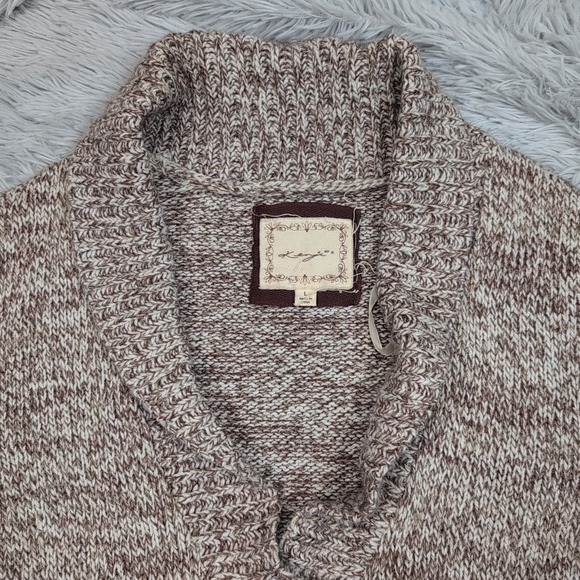 Kenji Sweater Womens L Biege Cardigan Wool Blend Soft Cozy Comfort Preppy - Picture 9 of 13